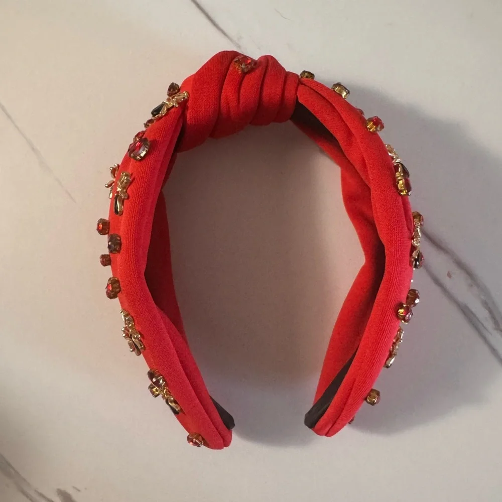 Red Gem Beaded Spider Headband